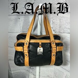 L.A.M.B. Designer Black Satchel Handbag🖤